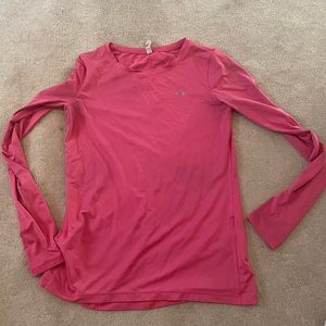 Pink under armour heat gear top